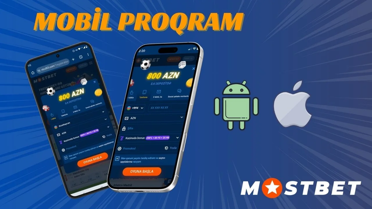 Mostbet mobil proqram ekranı
